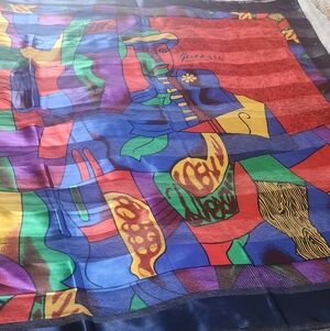 Pablo Picasso Colorful Abstract Silk Scarf